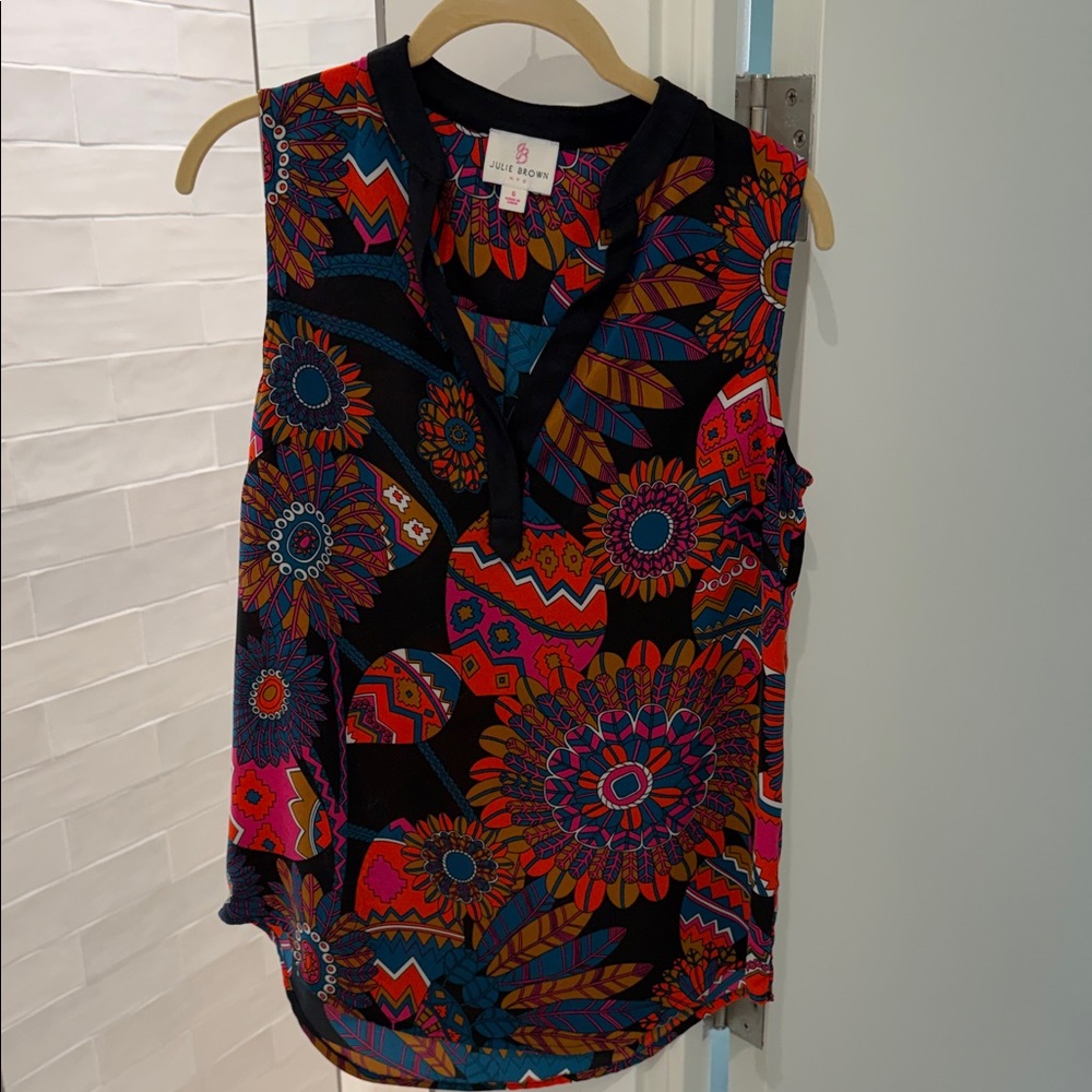 JB by Julie Brown Multicolor Floral Blouse